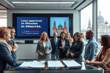 Изображение, отображающее скорость одобрения займа за минуты.