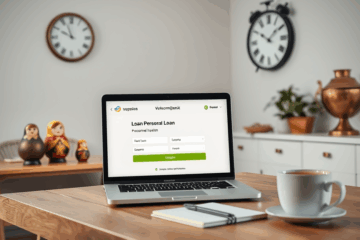 Человек подает заявку на личный кредит онлайн