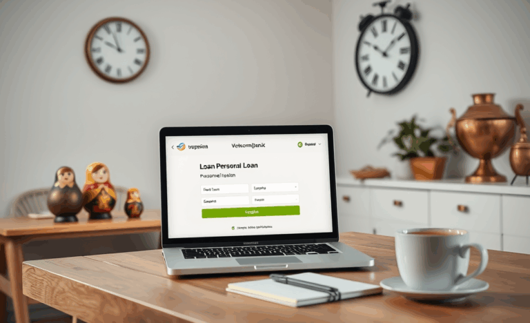 Человек подает заявку на личный кредит онлайн