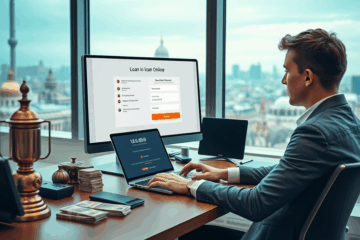 Изображение, отражающее процесс получения цифрового кредита онлайн