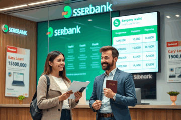 Изображение человека, получающего кредит в банке без сложностей.