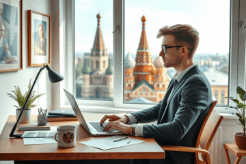 Человек на ноутбуке обсуждает условия кредита для фрилансеров