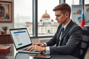 Изображение процесса оформления цифрового кредита в Абсолютбанк через онлайн платформу.