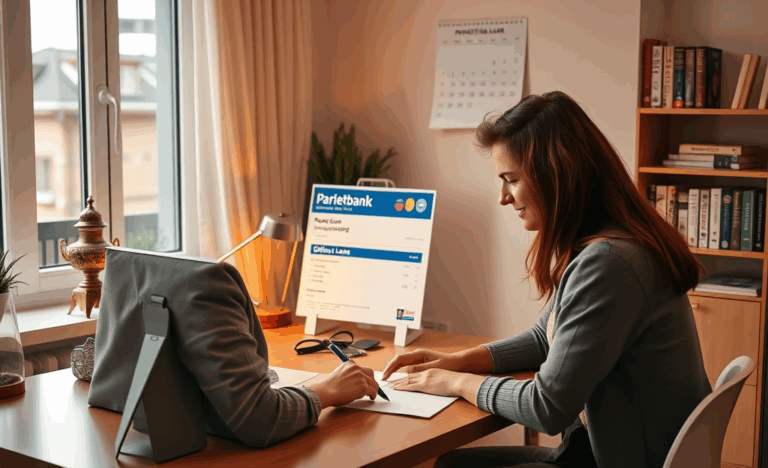 Изображение экрана компьютера с открытым сайтом Paritetbank, где виден раздел для онлайн заявок на кредит.